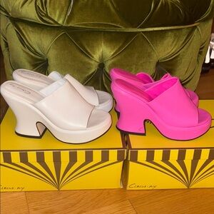 BUNDLE: Circus by Sam Edelman Patrice White and Pink Slide Sandals